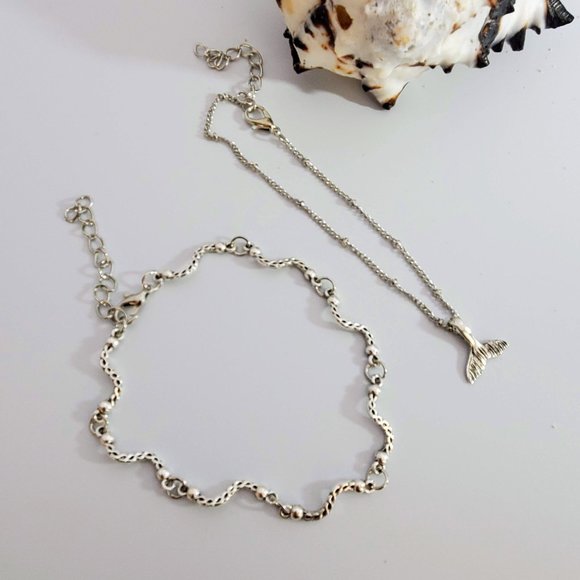 Mermaid Tail & Wave Anklet Set - Picture 5 of 5